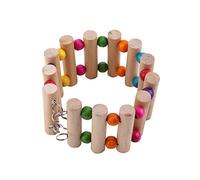 AMONIDA Marches D'échelle pour Animaux de Compagnie 3 Tailles pour Petits Animaux, Jouet d'escalade en Bois Durable pour Hamster, Rat, Perroquet, Conception Flexible (L（13steps 6 * 30cm）)