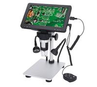 AMONIDA Microscope Numérique à écran LCD HD 1200x 12MP pour la Réparation de Montres, Les Tests de Circuits Imprimés et Plus