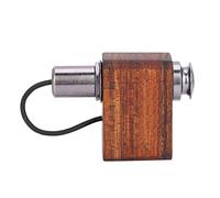 AMONIDA Mini Microphone à Micro de Contact pour ukulélé et Violon, Finition Bois de Santal, Léger et Portable, Parfait pour les Musiciens