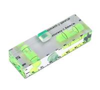 AMONIDA Mini Règle de Niveau, Niveau Magnétique en Acrylique Transparent, Règle de à 2 Bulles pour Mesure Horizontale et Verticale, 75x25x15mm