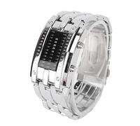 AMONIDA Montre LED Unique étanche Affichage électronique du Mode Heure pour Hommes élégant en Acier Inoxydable Durée de Vie 30 M étanche 1 X Montre LED (Grand 8 cm / 3,2 Pouces)
