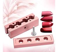AMONIDA Moule à Rouge à Lèvres en or Rose, Outil de Fabrication de Bâton à Lèvres à Haute Brillance pour une Production Facile de Rouge à (4 sections)