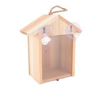AMONIDA Niche en Bois pour Extérieur, Design Transparent et Élégant | Installation sécurisée par ventouse, Excellente isolation phonique, Large application pour diverses espèces