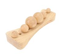 AMONIDA Oreiller de Massage en Bois, Outil de Libération Pelvienne pour Soulager les Douleurs de la Hanche, du Dos, des épaules et du Cou avec 6 Balles Réglables, pour la Maison, la Salle de Sport, le
