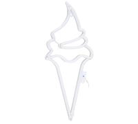 AMONIDA Panneau LED Néon Crème Glacée avec Télécommande pour Décoration de Fête, alimenté par USB ou par Batterie, 20,5 Pouces de Haut, Design élégant (lumière blanche)