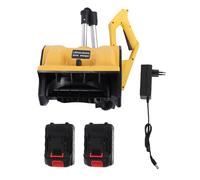 AMONIDA Pelle à Neige sans Fil 500 W, Souffleuse à Neige avec Plaque Directionnelle, Outil de Déneigement de 11 Pouces de Largeur avec Poignée Ergonomique, Conception Pliable et 2 Piles