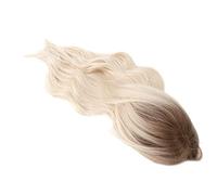 AMONIDA Perruque Synthétique Dégradée Blonde Brune, Longue Conception Bou Parfaite pour Halloween et Cosplay