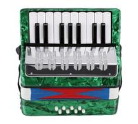 AMONIDA Piano Accordéon 17 Touches 8 Basses Portables pour Débutants et | Corps en ABS PU, Pièces en Acier Inoxydable, Cours de Musique, Transport Léger, Utilisation en Extérieur, Instrument de