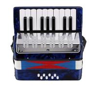AMONIDA Piano Accordéon 17 Touches 8 Basses Portables pour Débutants et | Corps en ABS PU, Pièces en Acier Inoxydable, Cours de Musique, Transport Léger, Utilisation en Extérieur, Instrument de