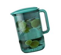 AMONIDA Pichet à Eau Précis Pichet Transparent Résistant aux Hautes Températures de Grande capacité pour Thés, Jus, Limonade à Usage Familial en Matière Plastique (GREEN)