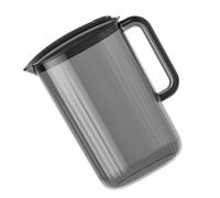 AMONIDA Pichet à Eau Précis Pichet Transparent Résistant aux Hautes Températures de Grande capacité pour Thés, Jus, Limonade à Usage Familial en Matière Plastique (BLACK)