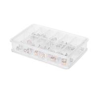 AMONIDA Pièces de Couronne de Montre en Cuivre, Accessoires de Remplacement avec Boîte à 12 Fentes pour Réparateurs de Montres, Tailles Argent Or 5.3mm 6mm 7mm