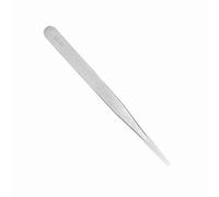 AMONIDA Pince à Greffer des Cils, Outil Durable en Acier Inoxydable pour le Nail Art et un Usage Personnel en Argent (Pince à épiler droite argentée LD-03)