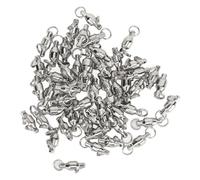 AMONIDA Pivot de Pêche à Roulement à Billes en Acier Inoxydable, 50 Pièces, Haute Résistance, pour la Pêche au Large et au Bar (4#)