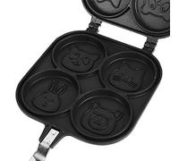 AMONIDA Poêle à Frire Précise, Joli Outil de Cuisine de Dessin animé pour la Maison, le Restaurant, L'hôtel, Aluminium + Poignée en Plastique Phénolique, Noir, 16,1 X 7,5 X 1,2 Pouces