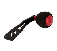 AMONIDA Poignée de Moulinet de Pêche à Profil Bas avec Bouton EVA, Conception Solide en Métal, Remplacement Pratique pour Les Pêcheurs, Choisissez Parmi 3 Couleurs (Noir Rouge)