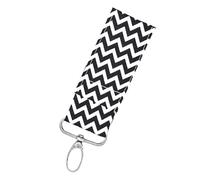 AMONIDA Porte-clés Porte-rouge à Lèvres au Design Unique pour les Femmes à la Mode en Vacances d'été, Mini Pochette pour Bâtons, Pur Coton, Jaune (BLACK)