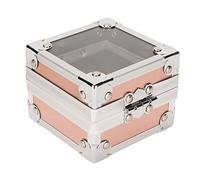 AMONIDA Porte-foret à Ongles, Couvercle Rabattable Transparent Durable pour Forets à Ongles Organisés avec 25 Trous, éponge à 3 Couches pour Manucure (Or coloré)