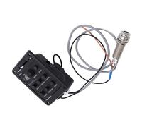 AMONIDA Préampli pour Guitare Acoustique pour Pratique, Performance | EQ actif 3 bandes, accordeur intégré, commutateur de phase, filtre coupe-bande, contrôle du feedback