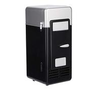 AMONIDA Réfrigérateur Compact, réfrigérateur portatif de réfrigérateur de Bureau USB, Refroidisseur de Boissons portatif léger intégré de lumières LED pour Le Bureau(Black)