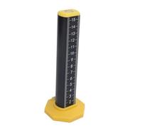 AMONIDA Règle de dégradé échelle Double Face Durable pour un Nivellement Précis dans le Travail du Bois et la Rénovation Domiciliaire ABS et Alliage D'aluminium 16 X 3 X 6 Cm (Noir inversé)