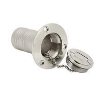 AMONIDA Remplisseur de Pont de Bateau Poli Miroir en Acier Inoxydable, avec Chaîne à Perles, adapté aux Réservoirs de Carburant Marins et de Remorque (#5)
