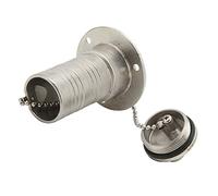 AMONIDA Remplisseur de Pont de Bateau Poli Miroir en Acier Inoxydable, avec Chaîne à Perles, adapté aux Réservoirs de Carburant Marins et de Remorque (#1)