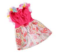 AMONIDA Robe de Princesse Florale pour Chien, Design Léger et Confortable pour Un Usage Quotidien et des événements Spéciaux, en Polyester Doux (S)