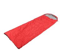AMONIDA Sac de Couchage Enveloppe Adulte Imperméable avec Capuche Confortable 3 Saisons pour Camping Randonnée Sac à Dos 70,9 Pouces X 29,5 Pouces (Rouge)