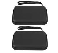 AMONIDA Sac de Rangement Rigide de Protection EVA pour 3DS XL et, étui Portable Durable avec Emplacements pour Cartes de Jeu, Parfait pour Les Joueurs en Déplacement - 2 Pièces (Black)