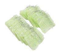 AMONIDA Sacs à Cordon en Maille Transparente avec un Beau Design D'étoile, Parfaits pour les Mariages et les Cadeaux de Noël, 50 Pièces, 4,5 X 3,3 Pouces (vert clair)