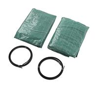 AMONIDA Sacs à Déchets de Jardin 2 Pièces, Sac de Collecte de Feuilles Réutilisable avec Poignée, Matériau tissé en PP Anti-chaleur, Idéal pour le Bétail de la Ferme du Zoo de la Maison (272L/72Gal