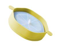 AMONIDA Seau à Pop-corn en Silicone Pliable de Grande capacité, pour Soirée Cinéma en Famille, Machine à -ondes Résistante à la Chaleur (Jaune terreux)