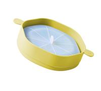 AMONIDA Seau à Pop-corn en Silicone Pliable de Grande capacité, pour Soirée Cinéma en Famille, Machine à -ondes Résistante à la Chaleur (Jaune terreux)