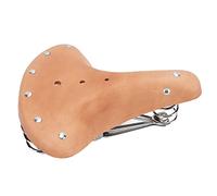 AMONIDA Selle de Vélo Rétro, Coussin en Cuir de Vache de Style Vintage avec Ressorts pour Le Cyclisme Longue Distance