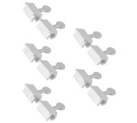AMONIDA Serrures de Fenêtre Coulissantes, Ensemble de 10 Serrures de sécurité Anticorrosion pour Portes et Fenêtres avec Finition Argentée élégante
