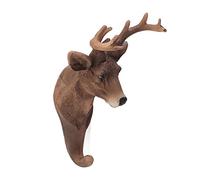 AMONIDA Sika - Crochet Mural Simple Tête de Cerf, élégant et Décoratif pour la Maison, L'entrée, le Bureau, L'hôtel, Matériau en Résine, 1 unité