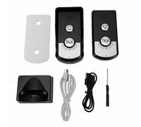 AMONIDA Sonnette D' sans Fil pour Maison, Entreprise, Hôpital, Rechargeable, Longue Portée 1000 M, 2 Voies, Sonnette Vocale avec Batterie 1800 MAh, 8 Mois D'utilisation pour Appel (Black)