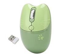 AMONIDA Souris Fille, Sommeil Automatique Antidérapant Muet Souris DPI Réglable Lumière Portable 2 Mode sans Fil pour L'école (Vert)