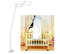 AMONIDA Support de moustiquaire pour lit de bébé, Support de moustiquaire réglable Blanc de 1,1 m / 3,6 Pieds, pour lit de bébé