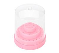 AMONIDA Support de Perceuse à Ongles, Organisateur de Rangement en Plastique Durable pour Outils de Meulage en Salon Rose 48 Trous (PINK)