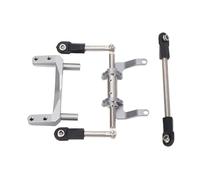 AMONIDA Support de Servo couché, Support de Servo Réglable en Alliage d'aluminium Léger 1/10 RC, de Tige de Liaison de Direction avec Ajustement sécurisé, Idéal pour Le Modèle SCX10 (Ti Couleur)