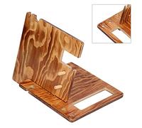 AMONIDA Support de Téléphone, Organisateur de Rangement de Bureau Multifonctionnel avec Un Design Unique pour Téléphone Portable Montre Lunettes Bijoux, Couleur Bois, 25,5x18,5 Cm