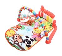 AMONIDA Tapis de Jeu Musical Multifonctionnel pour Bébé Rouge | Améliore la force des bras, offre du plaisir de jeu, conception élastique, adaptée aux bébés
