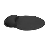 AMONIDA Tapis de Souris en Mousse à Mémoire de Forme avec Support de Poignet, Tapis de Table Confortable et Antidérapant pour Ordinateur de Bureau, Noir, 1 unité