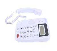 AMONIDA Téléphone Fixe Filaire, Téléphone de Bureau avec Affichage de l'identification de l'appelant, de Bureau à Domicile avec Double Standard DTMF et Traduction Automatique, Mémoire de 50 (White)