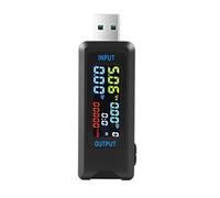 AMONIDA Testeur de Courant de Tension USB Multifonction avec écran IPS pour Appareils électriques - Mesure Précise, Idéal pour la Maison et le Bureau, 1 unité (6527-U)