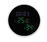 AMONIDA Thermomètre et Hygromètre WiFi, Capteur Intelligent de Haute Précision pour la Température et l'humidité, pour le Bureau et la Maison, 85x85x18mm