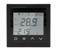 AMONIDA Thermostat pour Plancher Chauffant, écran Tactile 16A (Black) | Fonction mémoire, Capteur haute précision, Compatibilité polyvalente, Matériau ABS, Conception murale, Idéal pour les