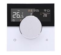 AMONIDA Thermostat Programmable, Thermostat de Chaudière Mural, Conception de Bouton avec écran Couleur et Commande Tactile, Idéal pour la Maison